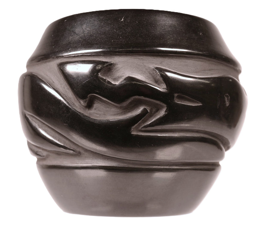 Santa Clara Pueblo Black Pottery By Florence Brawning