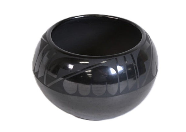 San Ildefonso Black on Black pottery jar by Margaret Lou Gutierrez
