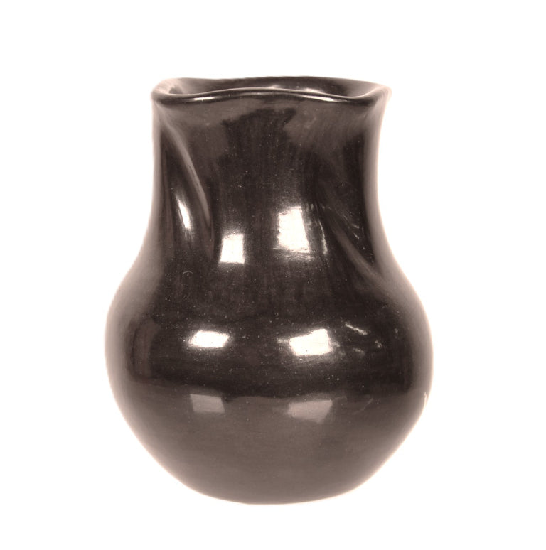 Santa Clara Pueblo Black Vase By Cookie Tafoya