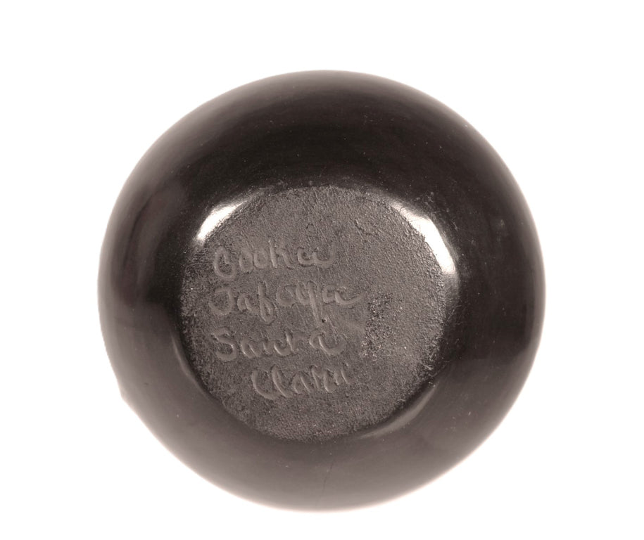 Santa Clara Pueblo Black Vase By Cookie Tafoya