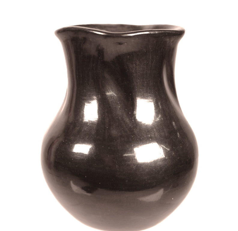 Santa Clara Pueblo Black Vase By Cookie Tafoya