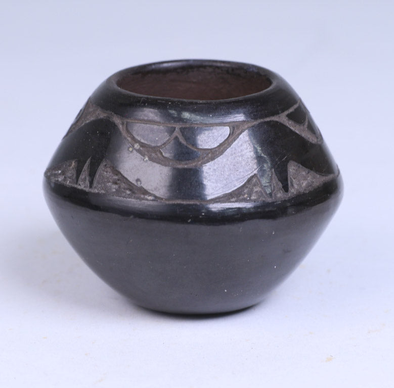 San Ildefonso Pueblo Black Pottery By Russell Sanchez