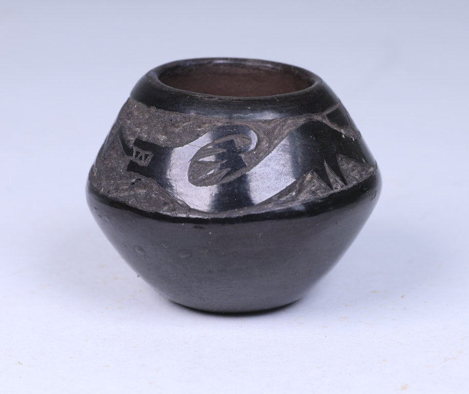 San Ildefonso Pueblo Black Pottery By Russell Sanchez