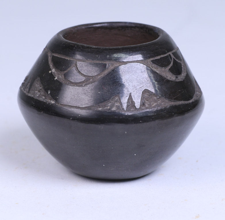 San Ildefonso Pueblo Black Pottery By Russell Sanchez