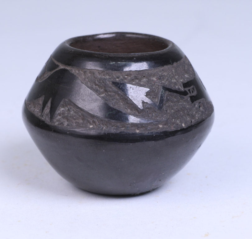 San Ildefonso Pueblo Black Pottery By Russell Sanchez