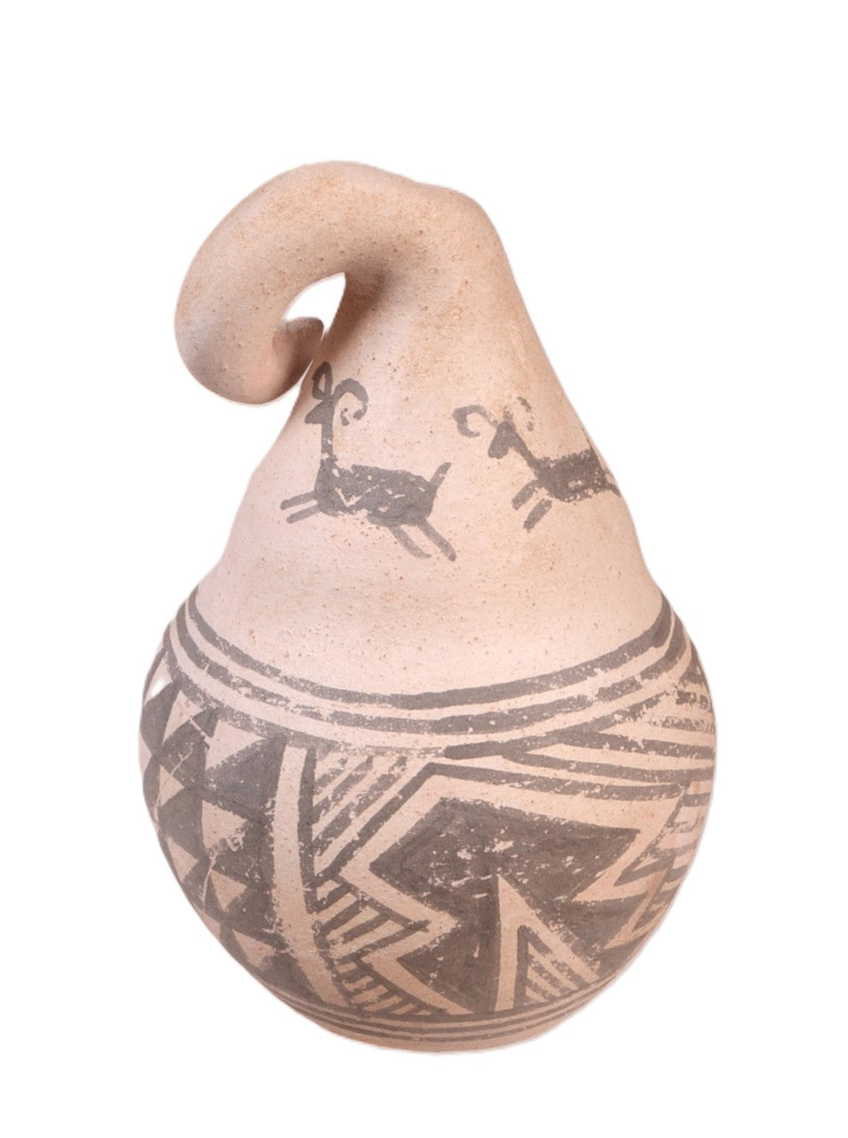 Laguna Pueblo Anasazi Revival Gourd Form Pottery By Michael Kanteena
