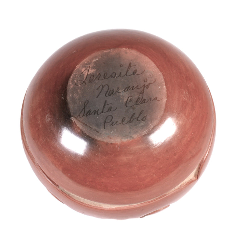 Santa Clara Pueblo Carved Bowl By Teresita Naranjo