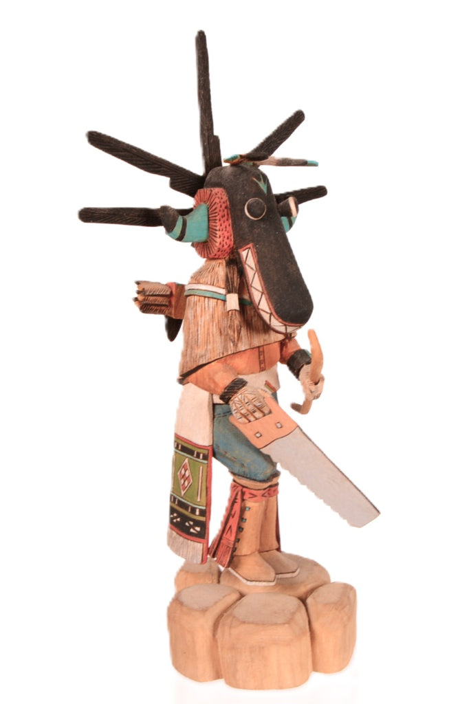 Hopi Pueblo Black Ogre "Nataska" Kachina Doll By Preston Ami