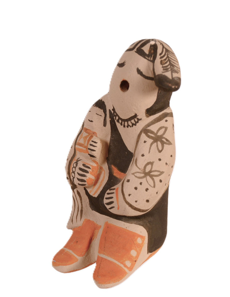 Cochiti Pueblo Storyteller Pottery Doll By Snowflake Flower