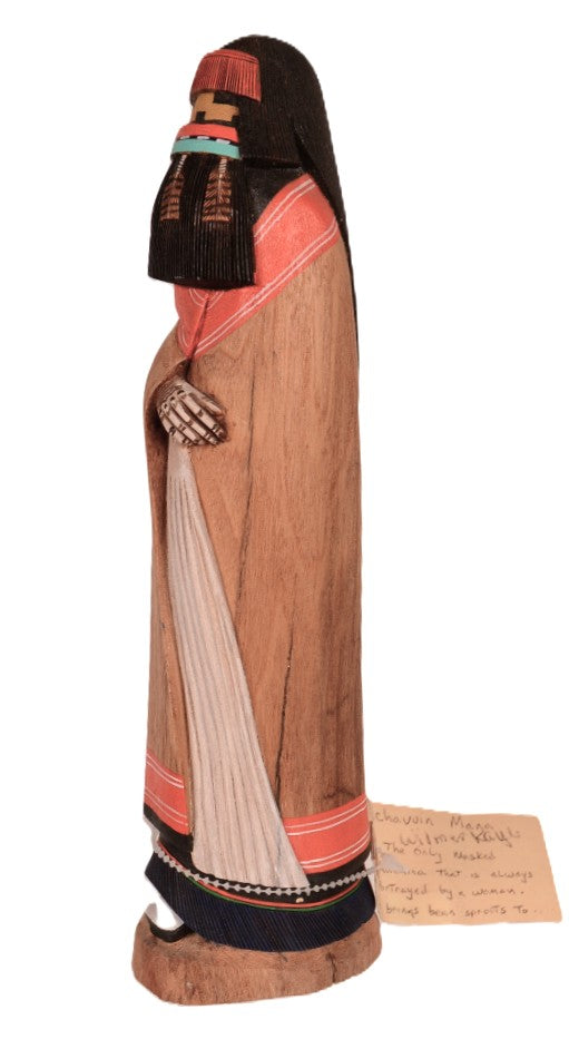 Hopi Pueblo Pachavuin Mana Kachina Doll By Wilmer Kaye
