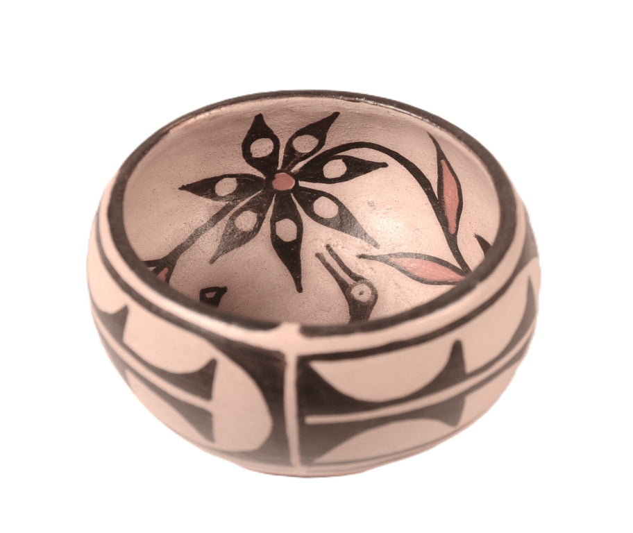 Santo Domingo Pueblo Bird Bowl Pottery By Hilda Coriz Kewa