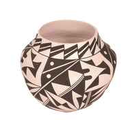 Laguna Pueblo Pottery Black on White Base Jar By Lente