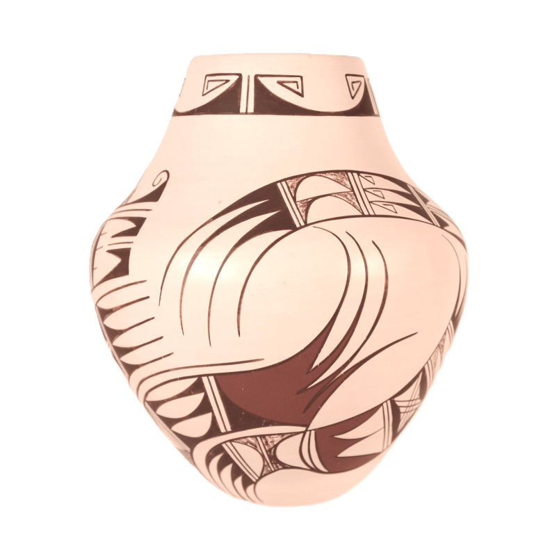 Hopi Pueblo Poly Chrome Pottery By Navasie Frog