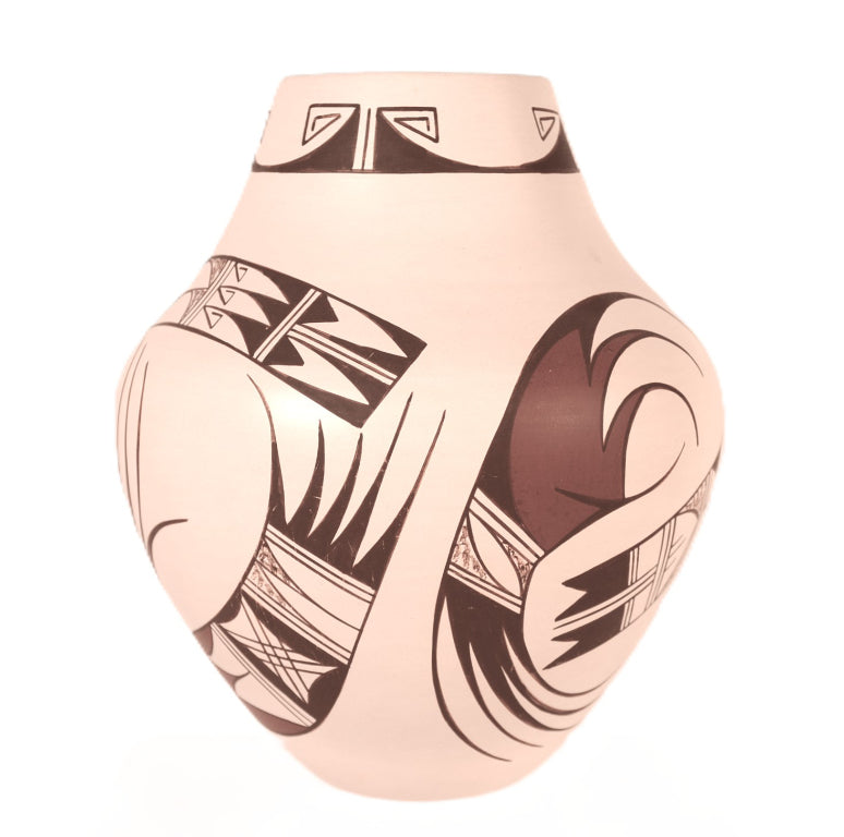 Hopi Pueblo Poly Chrome Pottery By Navasie Frog
