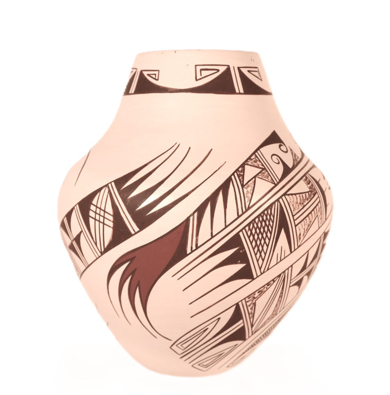 Hopi Pueblo Poly Chrome Pottery By Navasie Frog