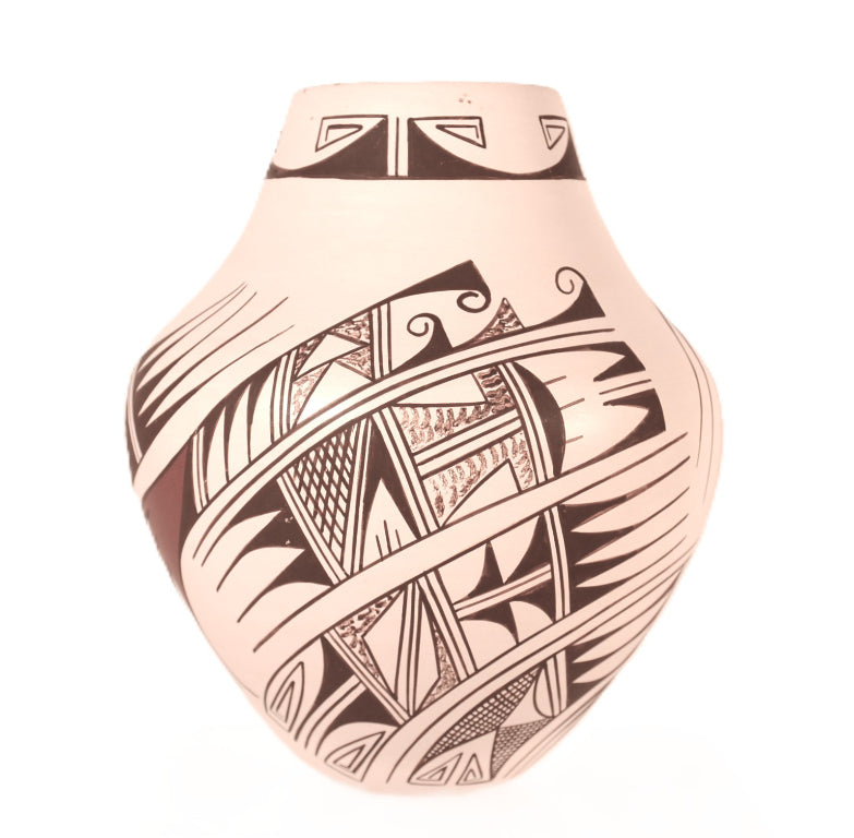 Hopi Pueblo Poly Chrome Pottery By Navasie Frog