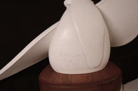 Hopi Pueblo White XXL Seyesneh Sculpture on a Wood Pedestal By K. Obrzut