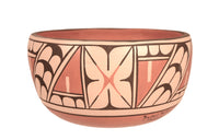Santa Ana Pueblo Poly Chrome Pottery Bowl By Rachel Medina-Rotan
