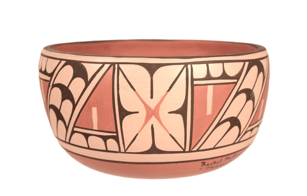 Santa Ana Pueblo Poly Chrome Pottery Bowl By Rachel Medina-Rotan
