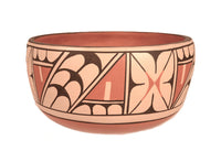Santa Ana Pueblo Poly Chrome Pottery Bowl By Rachel Medina-Rotan