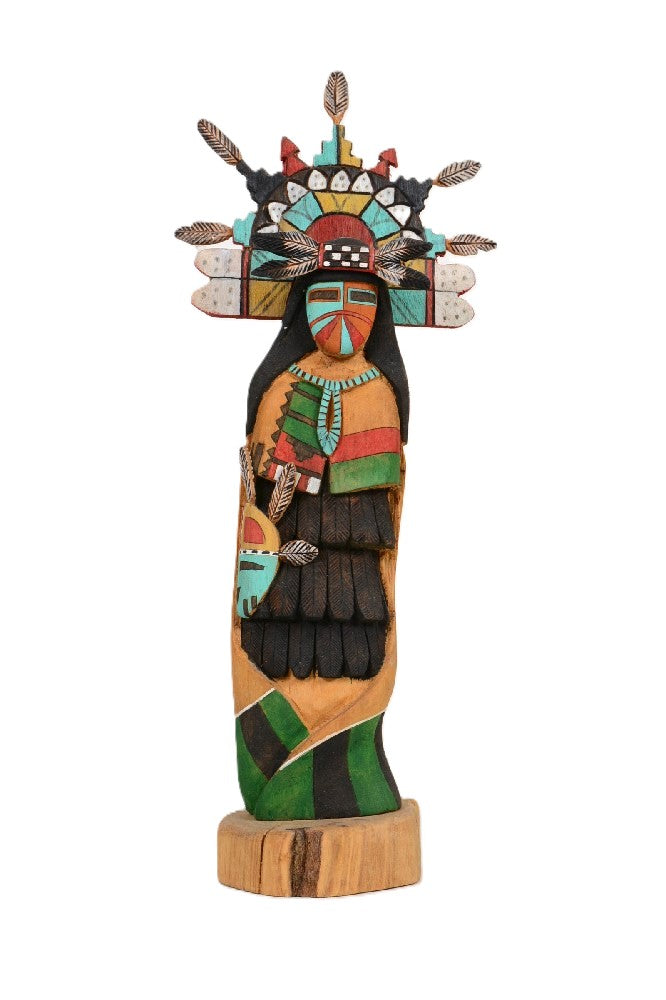 Hopi Kachina Shalako with Sunface Doll By Sharon Francis