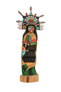 Hopi Kachina Shalako with Sunface Doll By Sharon Francis