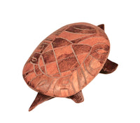 Indonesian Wood Carved Turtle with Shell Lid