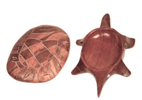 Indonesian Wood Carved Turtle with Shell Lid
