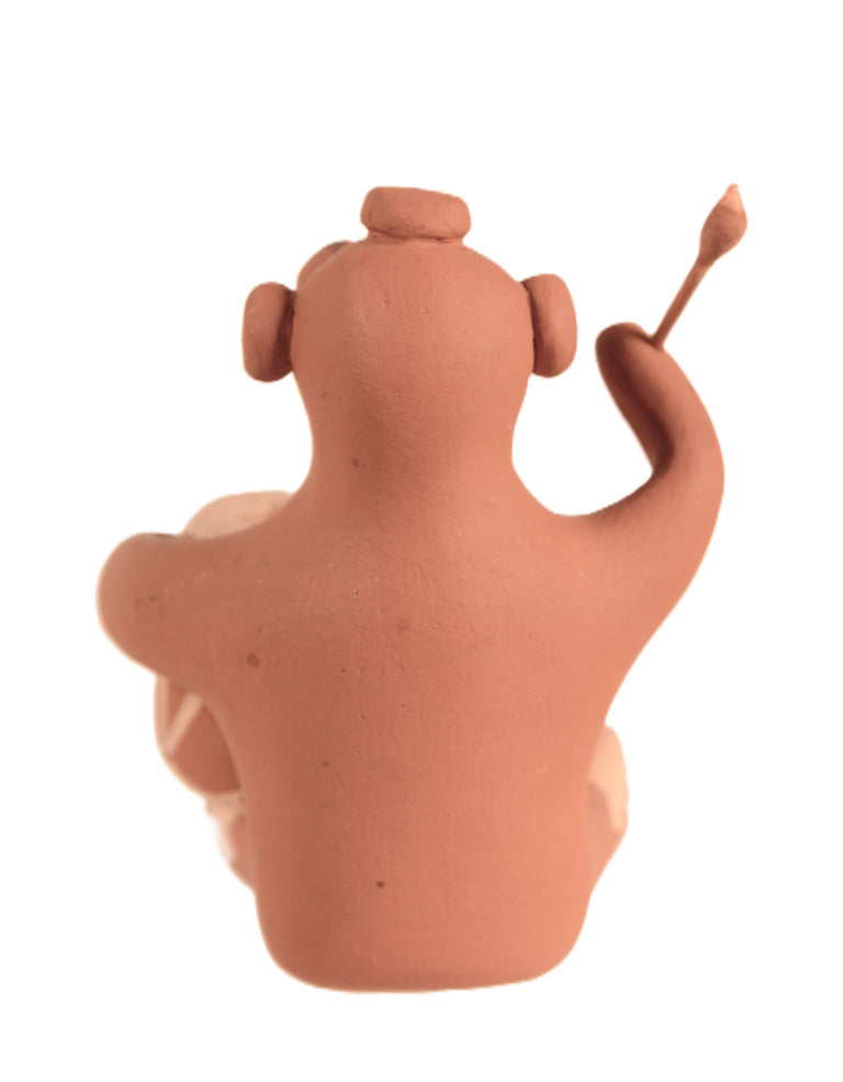 Jemez Pueblo Mudhead Drummer Pottery By A. Tsoi