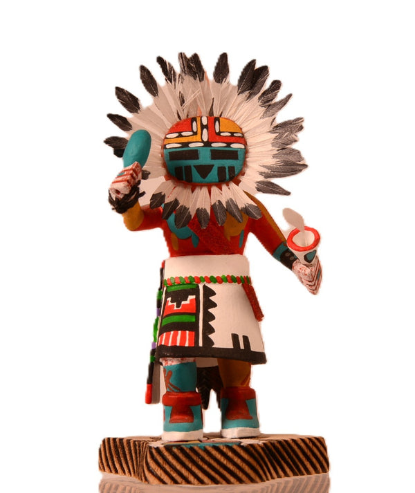 Hopi Pueblo Miniature Sun Kachina Doll By Stewart Dukepoo