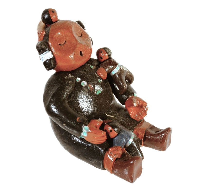 Jemez Pueblo Navajo Storyteller Pottery By R.E.