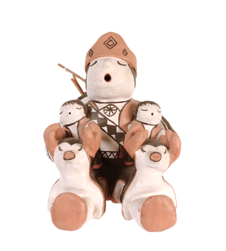 Cochiti Pueblo Storyteller Pottery Doll By E. Tina
