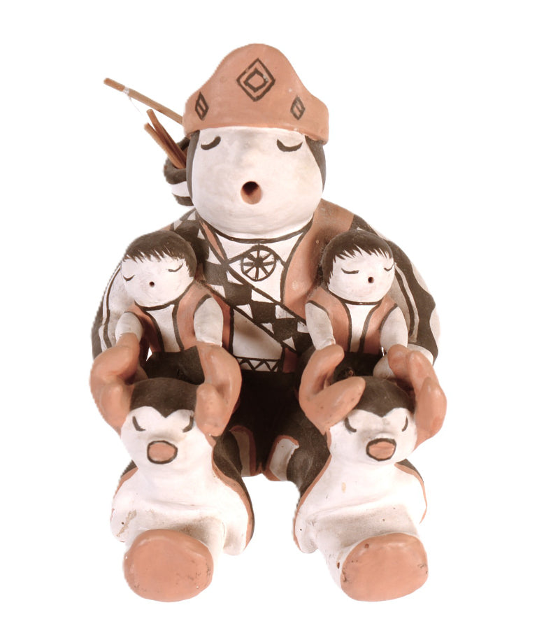 Cochiti Pueblo Storyteller Pottery Doll By E. Tina