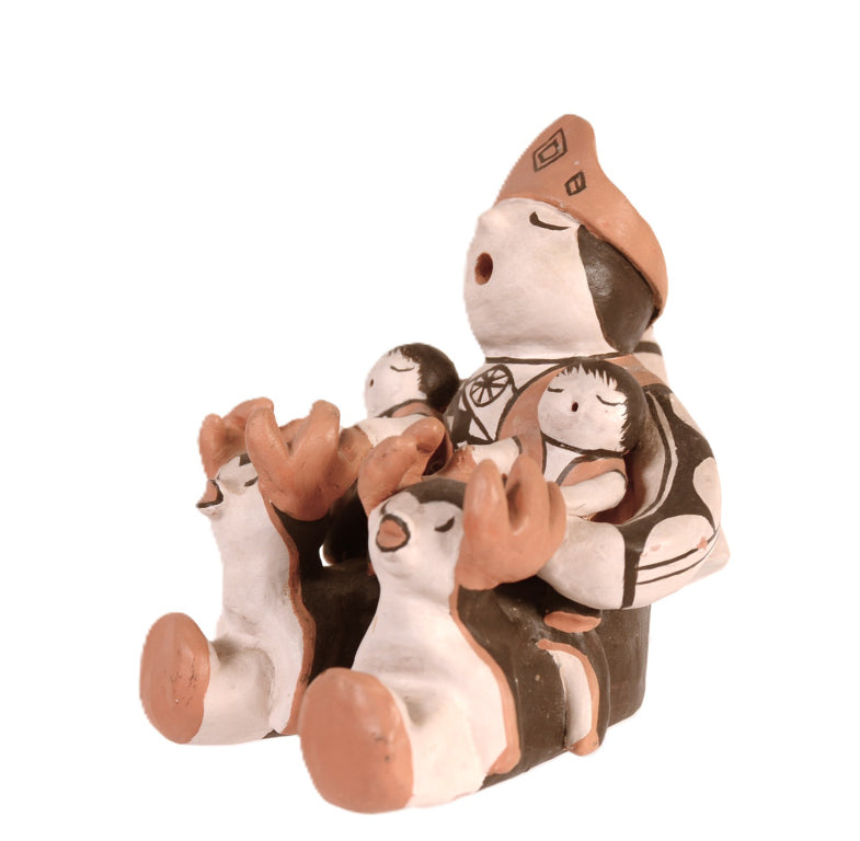 Cochiti Pueblo Storyteller Pottery Doll By E. Tina