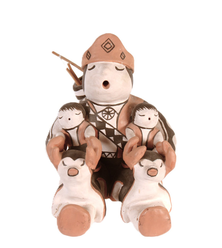 Cochiti Pueblo Storyteller Pottery Doll By E. Tina