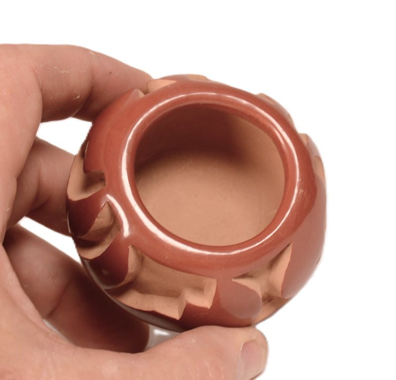 Santa Clara Pueblo Carved Redware Pottery By Barbara Martinez Bray
