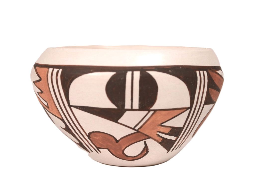 Hopi Pueblo Small Polychrome Pottery By White Swan