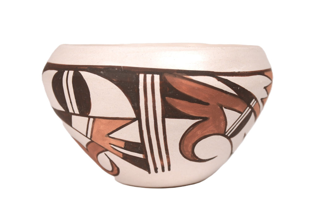Hopi Pueblo Small Polychrome Pottery By White Swan