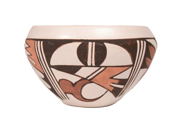 Hopi Pueblo Small Polychrome Pottery By White Swan