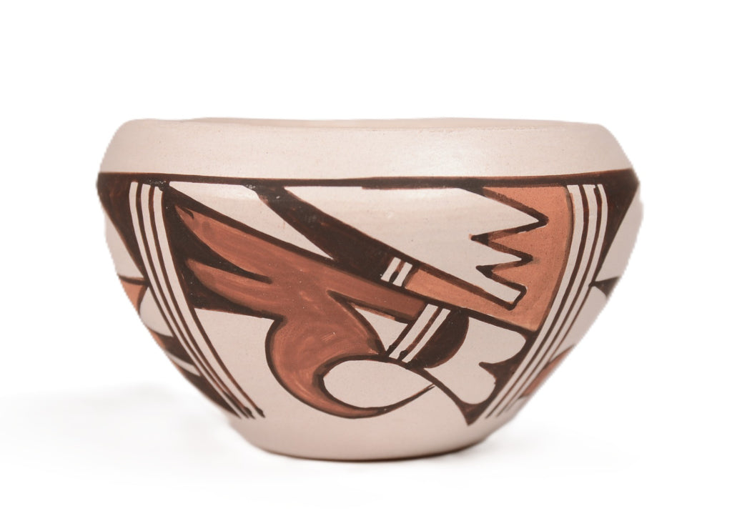 Hopi Pueblo Small Polychrome Pottery By White Swan
