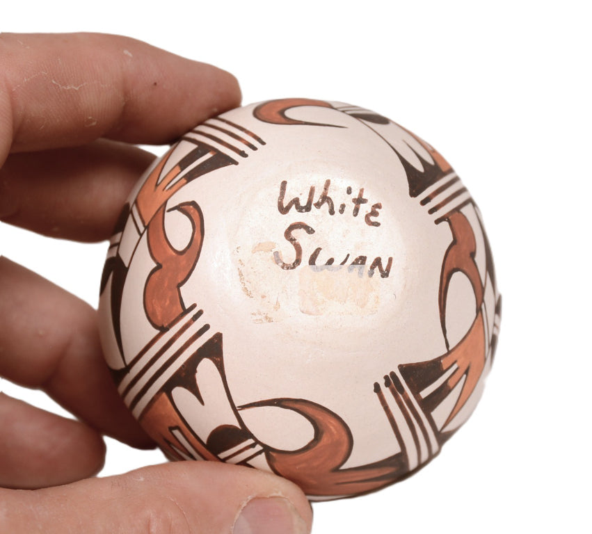 Hopi Pueblo Small Polychrome Pottery By White Swan