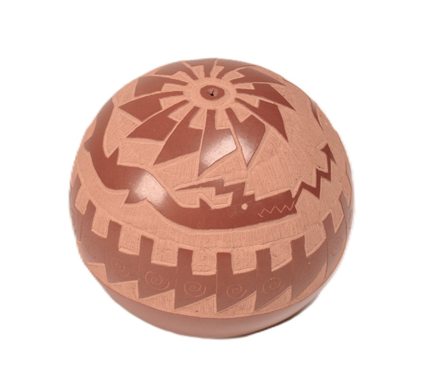 Santa Clara Pueblo Sphere Shaped Pottery By Elijah Naranjo