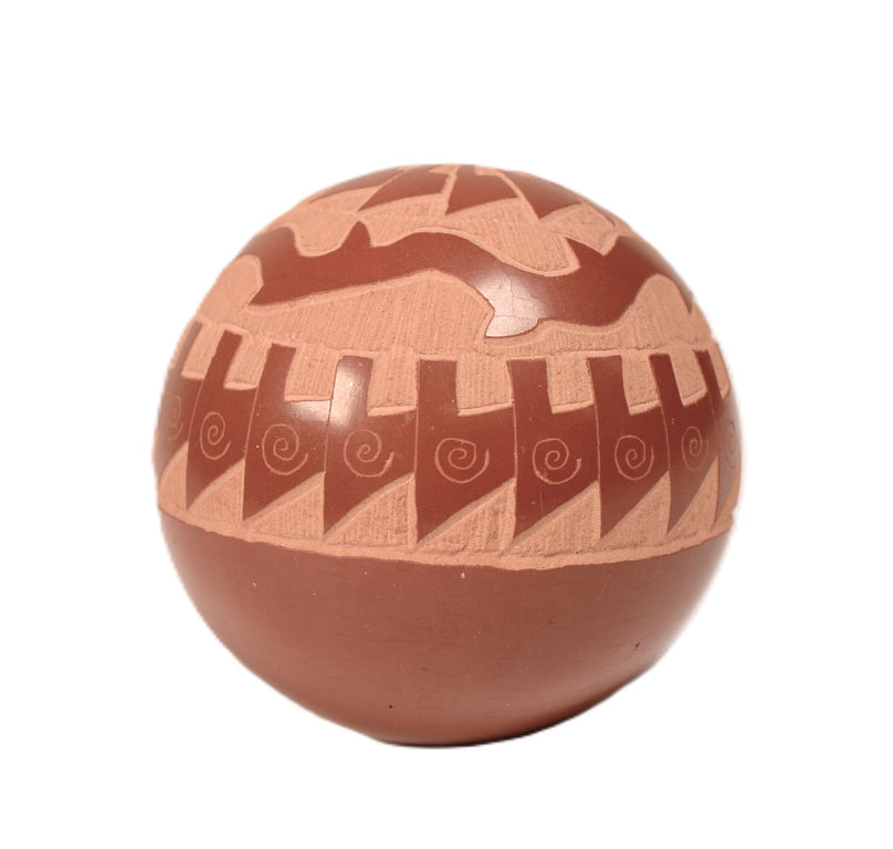 Santa Clara Pueblo Sphere Shaped Pottery By Elijah Naranjo