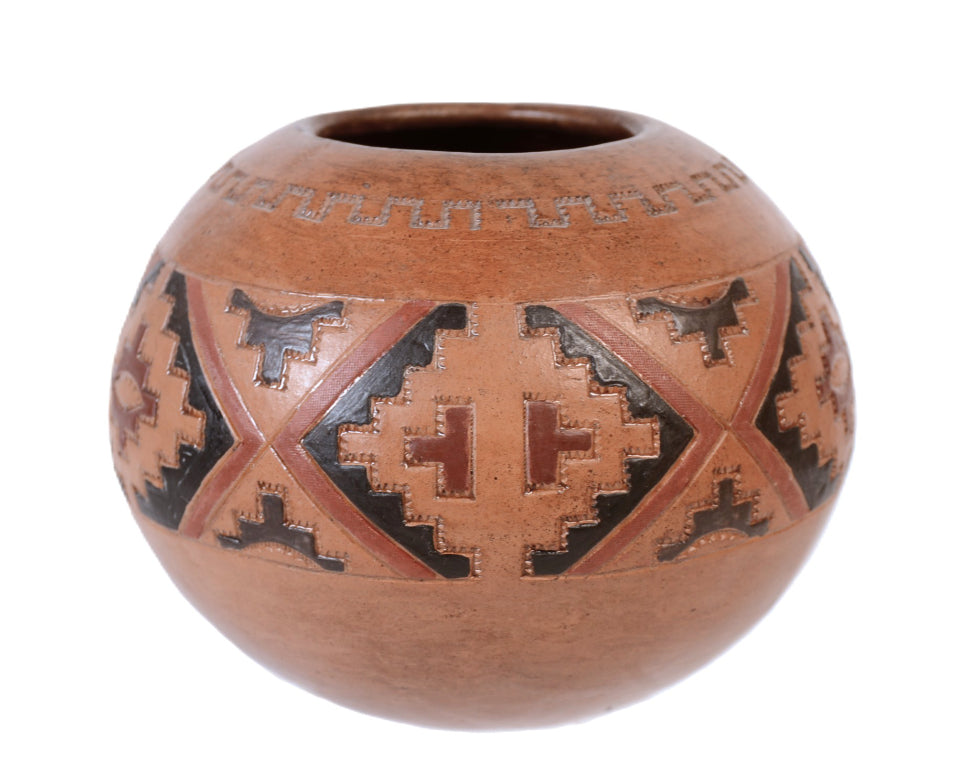 Navajo Pottery Jar By I. W. Dineh