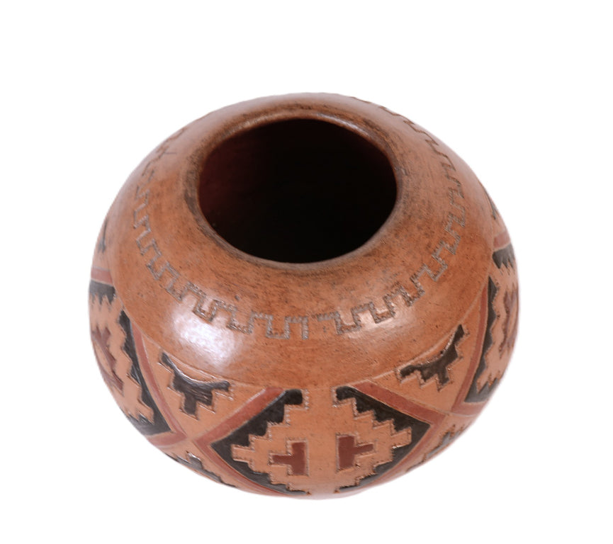 Navajo Pottery Jar By I. W. Dineh