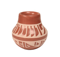 San Ildefonso Pueblo Buff on Red Pottery By Than Tsideh