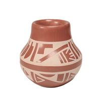 San Ildefonso Pueblo Buff on Red Pottery By Than Tsideh