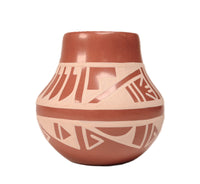 San Ildefonso Pueblo Buff on Red Pottery By Than Tsideh