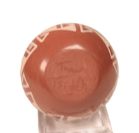 San Ildefonso Pueblo Buff on Red Pottery By Than Tsideh