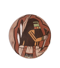 Hopi Pueblo Long Hair Pottery Seed Jar By Lawrence Namoki